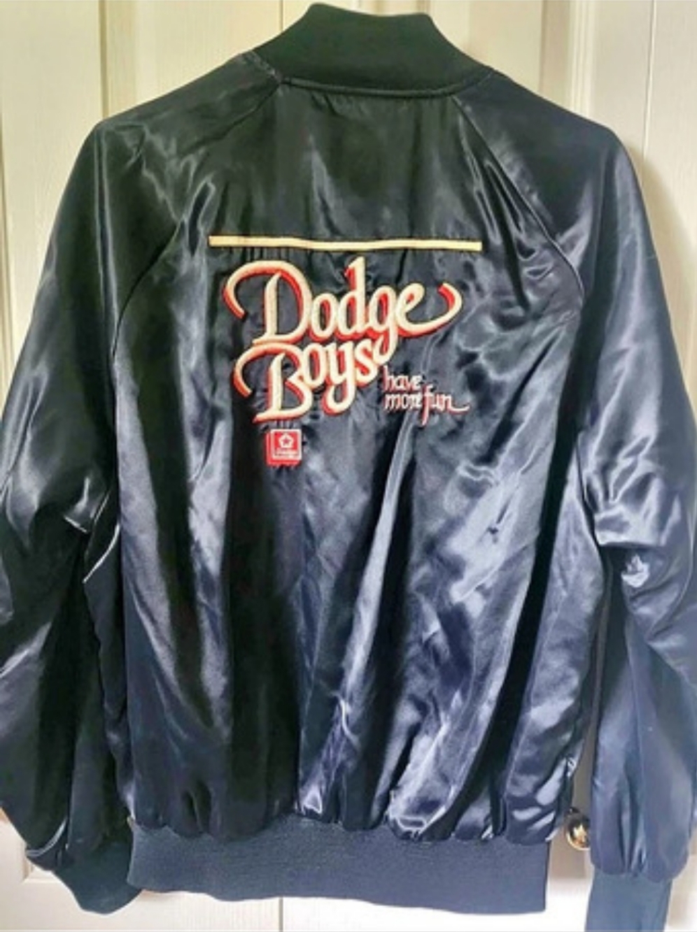 Spencer Promotions Vintage Dodge Boys Have More Fun Satin Bomber Jacket Vintage.